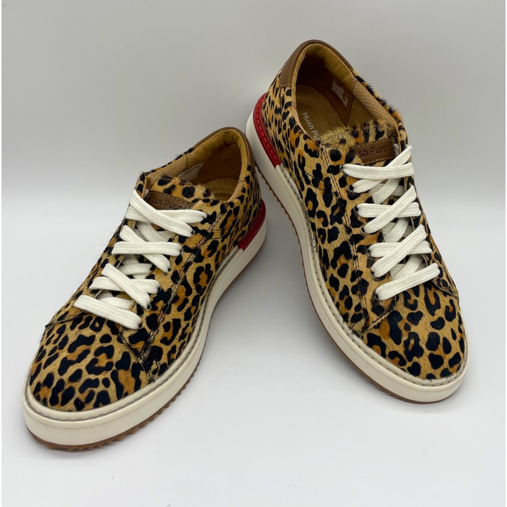 Hush Puppies Leopard Print Tennis Shoes Size 6